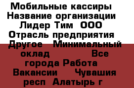 Мобильные кассиры › Название организации ­ Лидер Тим, ООО › Отрасль предприятия ­ Другое › Минимальный оклад ­ 50 000 - Все города Работа » Вакансии   . Чувашия респ.,Алатырь г.